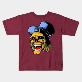 Top Hat Skull Design Kids T-Shirt